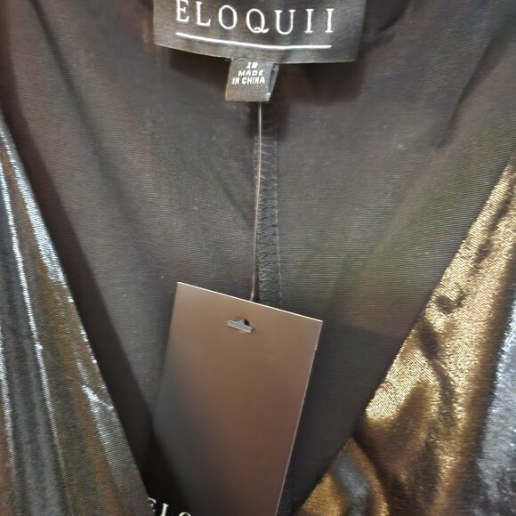 NWT Eloquii Metallic Maxi Wrap Dress sz 18 - Picture 4 of 5